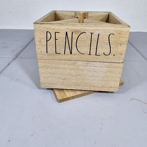 Rae Dunn Wooden Pencil And Pen Holder